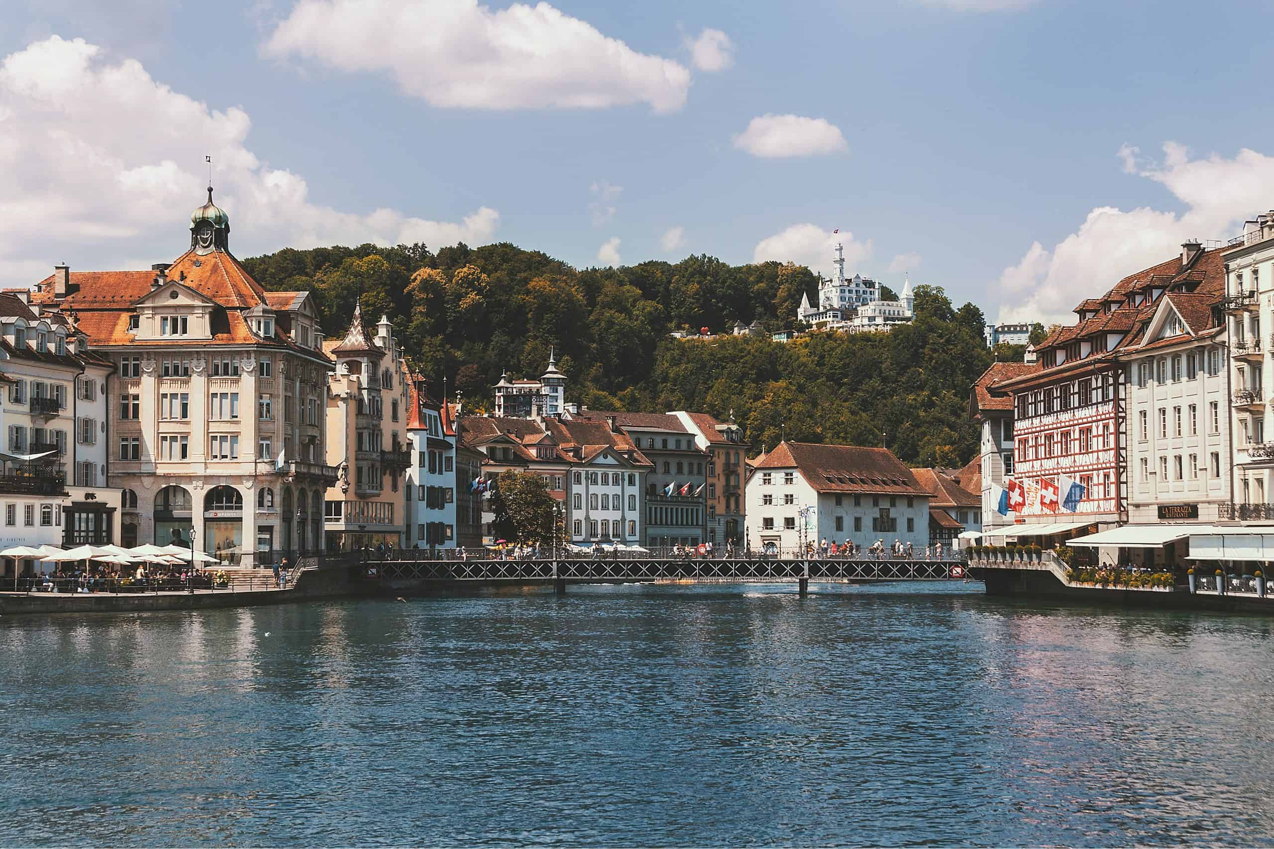 Old town in Lucerne, Switzerland.
