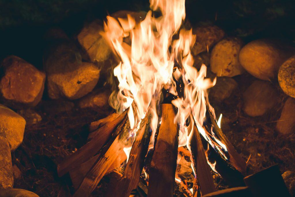 A fire pit on a warm night by the river is a perfect way to keep the bugs away, while enjoying the views.