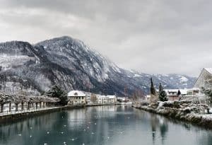 Interlaken in winter has all types of weather, bluebird days, moody foggy days, and everything in between. It's one of my favorite places to visit.