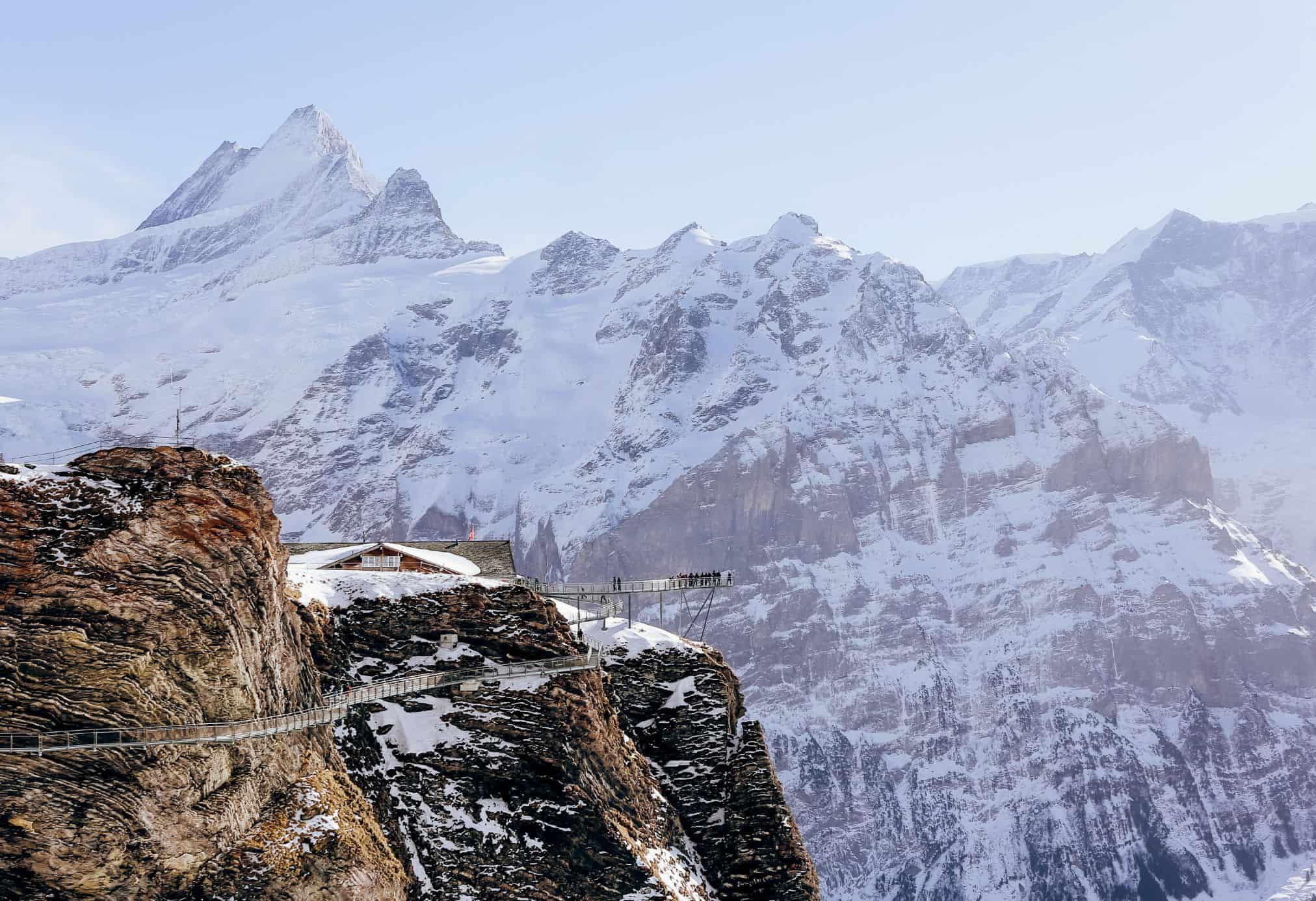 One of the most epic views in Interlaken that looks out at the panoramic mountain ranges.