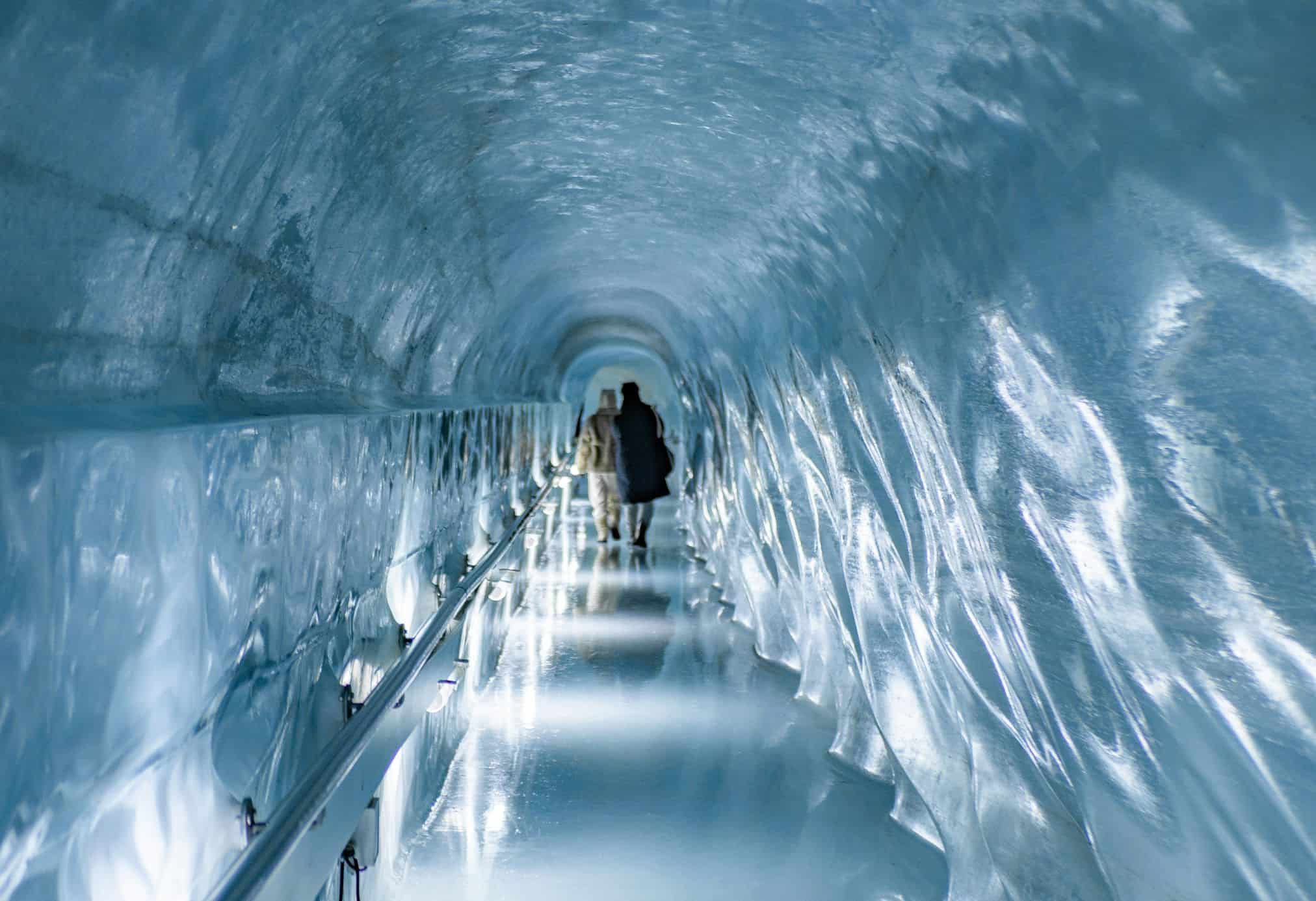 Visiting the Jungfraujoch ice palace is a popular tourist attraction while visiting Interlaken year round.