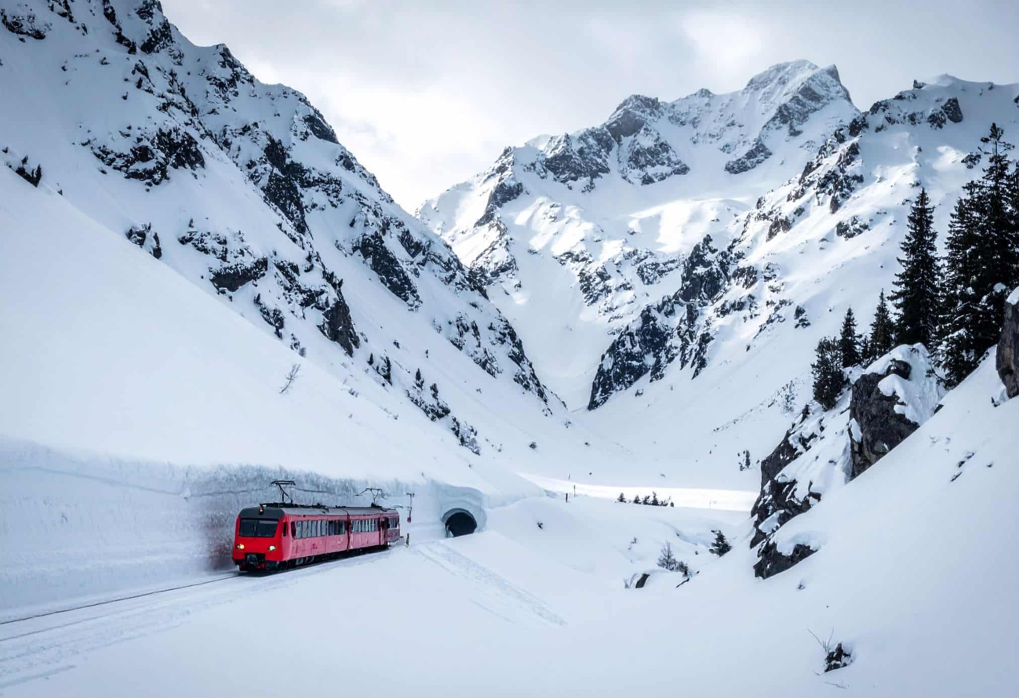 The iconic trains in Switzerland are iconic for a reason. It is a great way to hop from city to city while having beautiful views along the way.