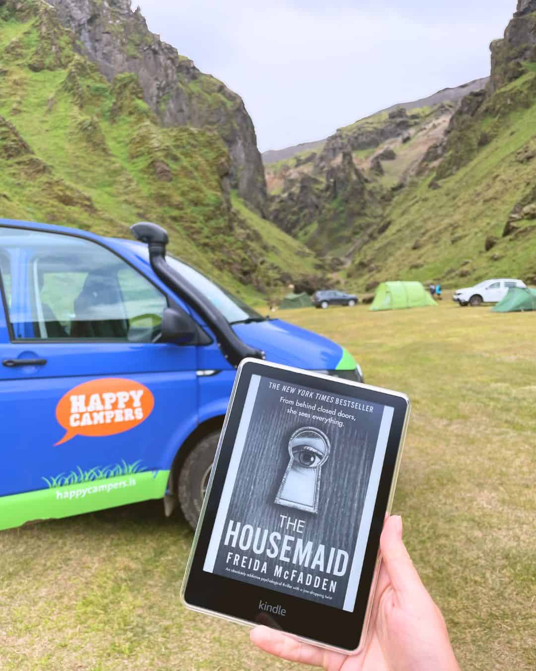 A Kindle Paperwhite is hands down one of my favorite items from day to day use, to backpacking, and traveling. The battery life lasts weeks and it's easy to read outside even if it's sunny.